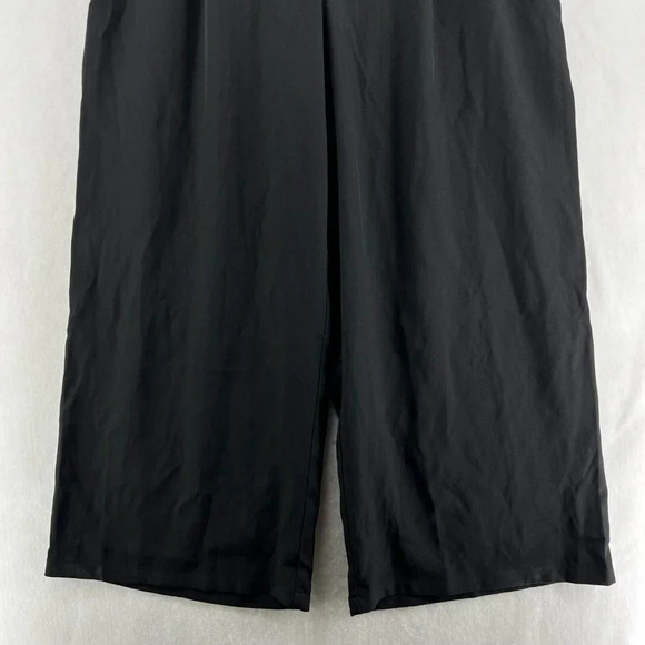 Cider Pants Women's Sz 1XL Black High-Rise Cropped Wide Leg Elastic Waist - Picture 7 of 13